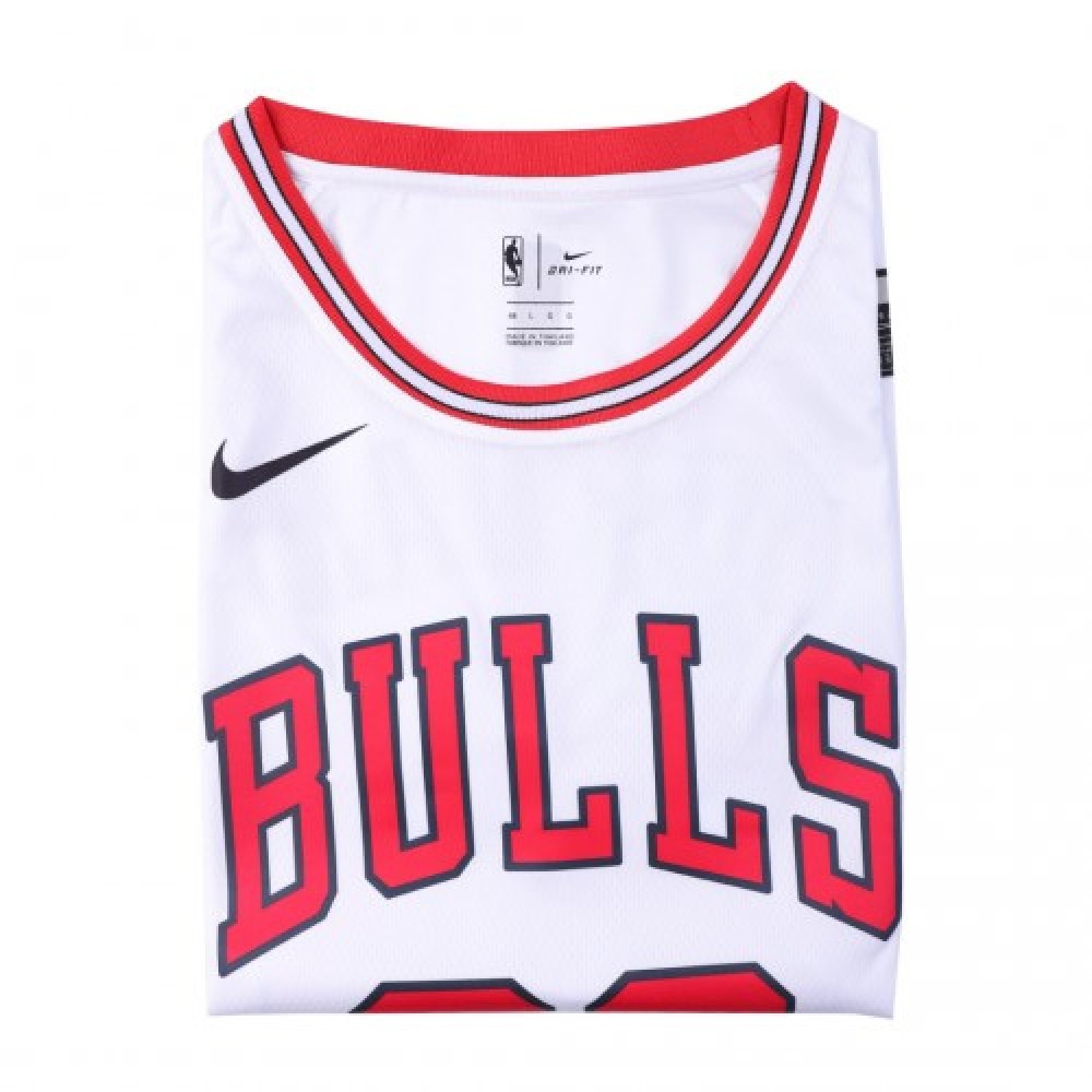 Men's Chicago Bulls Michael Jordan #23 White Replica Swingman Jersey - Association Edition-Pro Kit Vault | Brand New 26/27 Sports Jerseys